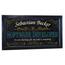 Software Developer Personalized Bar Occupational Mirror Sign Pub Office   263870378282
